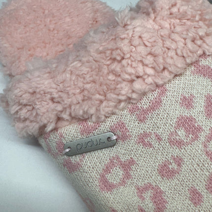 Pudus Creekside Slide Slippers Pink Leopard Women’s Size XL (11-12) New