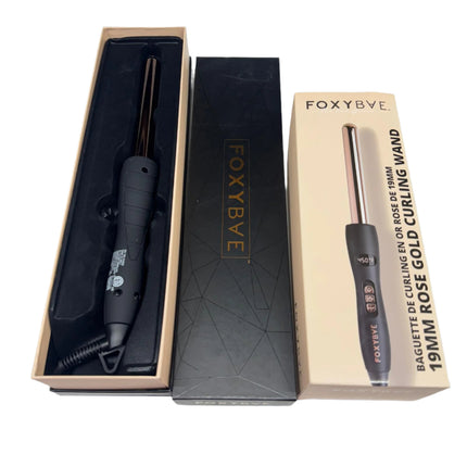 FoxyBae Rose Gold Single Barrel Curling Iron - 19mm - Open Box