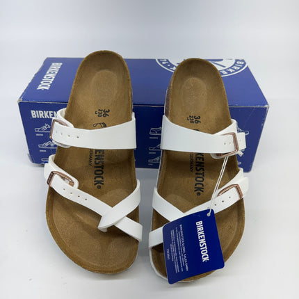 Birkenstock Mayari Birko-Flor Sandals White Size 5 Women’s New