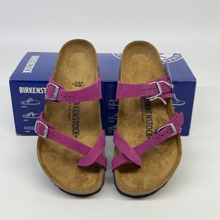 Birkenstock Mayari Sandals Festival Fuchsia Oiled Leather Size 5 Women’s New