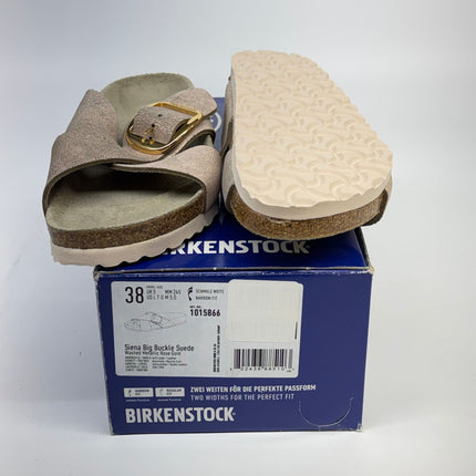 Birkenstock Siena Large Buckle Sandals Metallic Blush Size 7 Women’s New