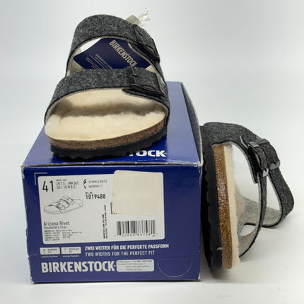 Birkenstock Arizona Wool Felt Sandals Gray Size 10 Narrow Women’s New
