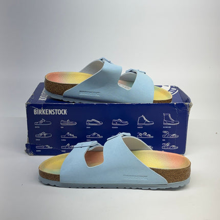 Birkenstock Arizona Vegan Sandals Iridescent Sky Size 7 Women’s New