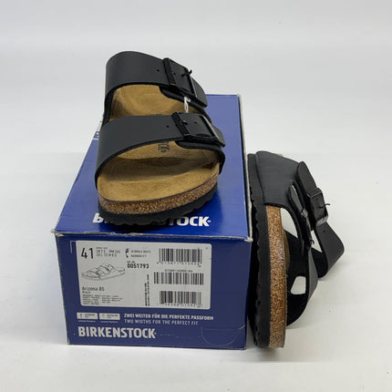 Birkenstock Arizona Soft Footbed Suede Sandals Black Size 10 Unisex New