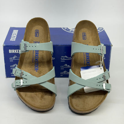 Birkenstock Franca Soft Footbed Sandals Faded Aqua Nubuck Size 8  New