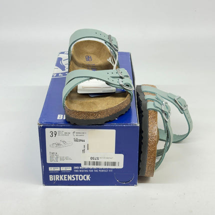 Birkenstock Franca Soft Footbed Sandals Faded Aqua Nubuck Size 8  New