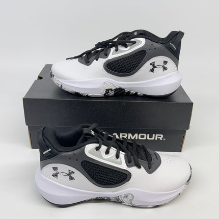 Under Armour Lockdown 6 Basketball Shoes Black Size 4 Kids New