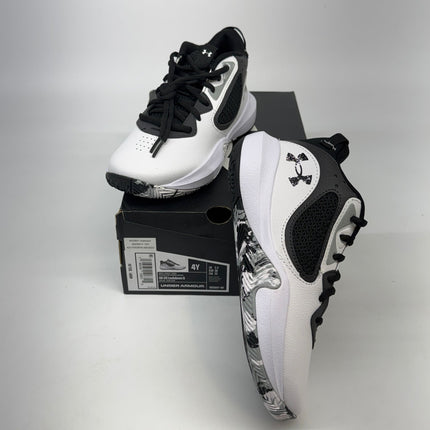 Under Armour Lockdown 6 Basketball Shoes Black Size 4 Kids New
