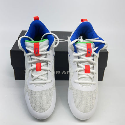 Under Armour Command MC Mid Lacrosse Cleats White Size 5.5 Unisex Kids New