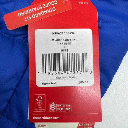 The North Face Aconcagua Jacket TNF Blue Size L New