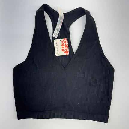 Free People Movement Ribbed Racerback Bra Midnight Black Size M New