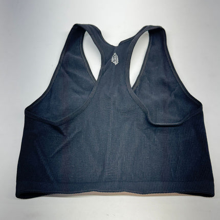 Free People Movement Ribbed Racerback Bra Midnight Black Size M New