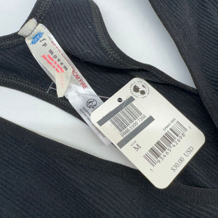 Free People Movement Ribbed Racerback Bra Midnight Black Size M New