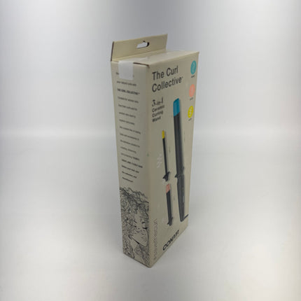 Conair The Curl Collective 3-in-1 Ceramic Curling Wand with Interchangeable Barrels – Open Box