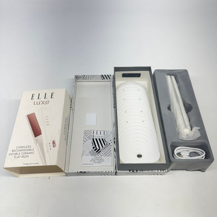 ELLE Luxe Cordless Rechargeable Ceramic Flat Iron – Open Box