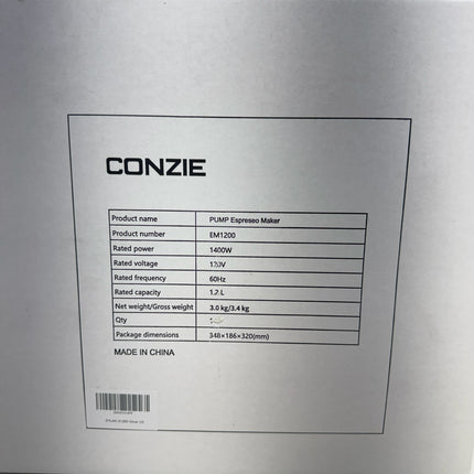 Conzie Espresso Machine 20 Bar Coffee Maker with Milk Frother 40oz Tank New