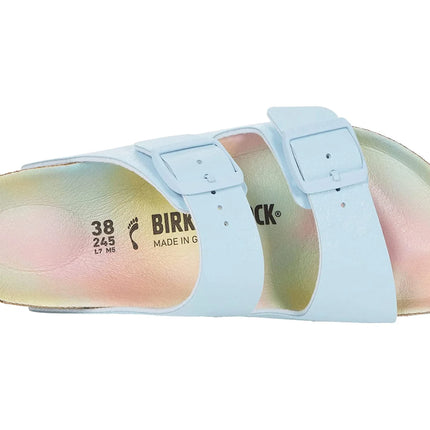 Birkenstock Arizona Vegan Sandals Iridescent Sky Size 7 Women’s New