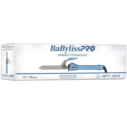 BaBylissPRO Nano Titanium Spring Curling Iron 3/4" up to 450° (New)