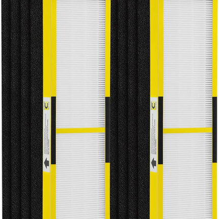 isinlive 2 Pack FLT5000 True HEPA Filter C Replacement with 8 Pack Activated Carbon Pre-Filters”