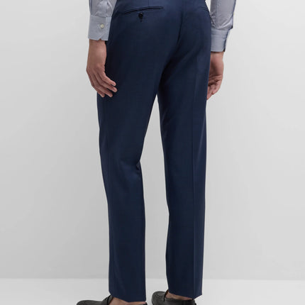 Zanella Men’s Dress Pants Navy Blue Size 36 Flat-Front Tailored Trousers New