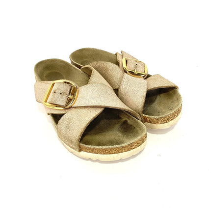 Birkenstock Siena Large Buckle Sandals Metallic Blush Size 7 Women’s New