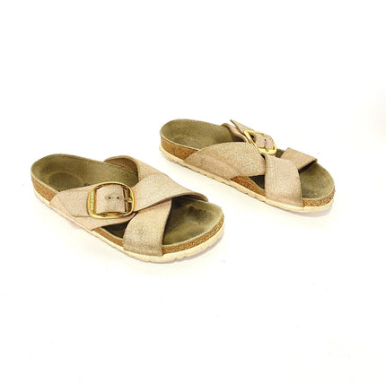 Birkenstock Siena Large Buckle Sandals Metallic Blush Size 7 Women’s New