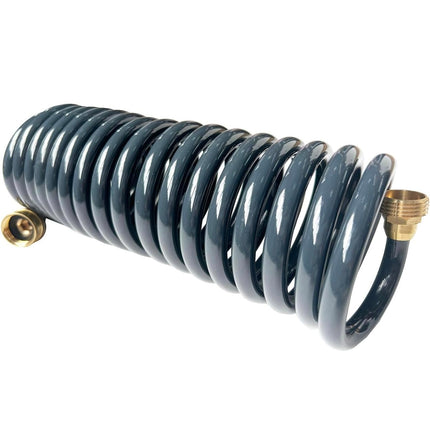 SANFU PU Recoil Garden Water Hose 15FT, premium brass fittings, retractable, outdoor patio, garden hose”