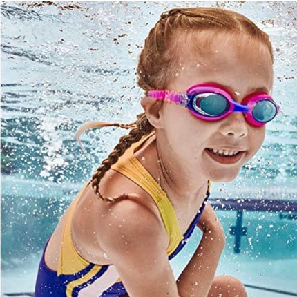 4 Pack Kids Swimming Goggles - Anti-Fog, No-Leak, UV Protection - New Open Box