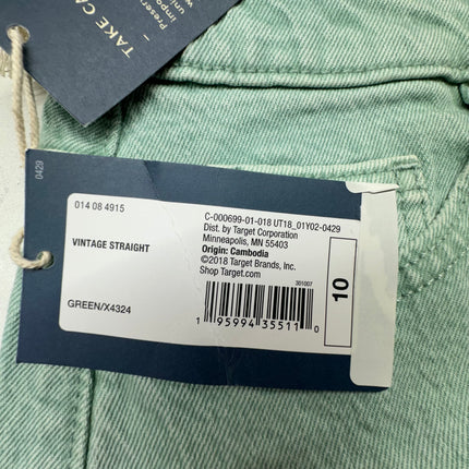 Universal Thread Women’s Vintage Straight Jeans, Size 10, New - Green Denim