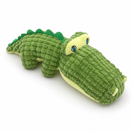 Bone Dry Squeaky Plush Pet Toy Collection, Plush, Alligator