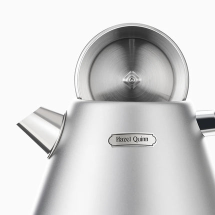 Hazel Quinn Retro Electric Kettle - 1.7L Stainless Steel with Thermometer, Fast Boiling, Space Gray | New