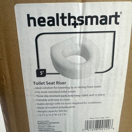 HealthSmart 5” Toilet Seat Riser - Open Box.