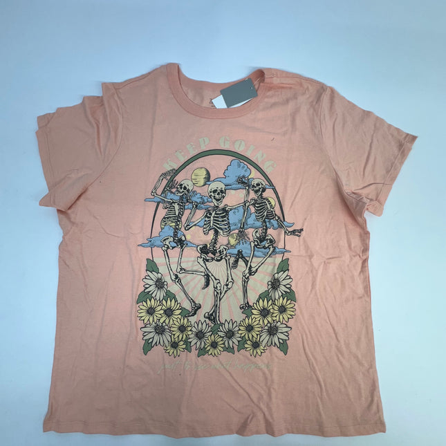 Zoe + Liv “Keep Going” Graphic Tee in Dusty Pink