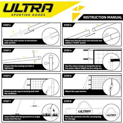 Ultra Sporting Goods Volleyball Net Set - New Open Box