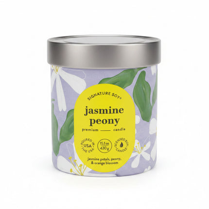SIGNATURE SOY JAR CANDLE JASMINE PEONY 15.1oz