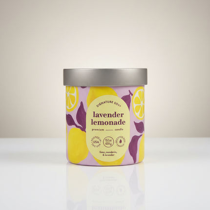 Signature Soy Lidded Lavender Lemonade Scented Candle - 15.1 oz