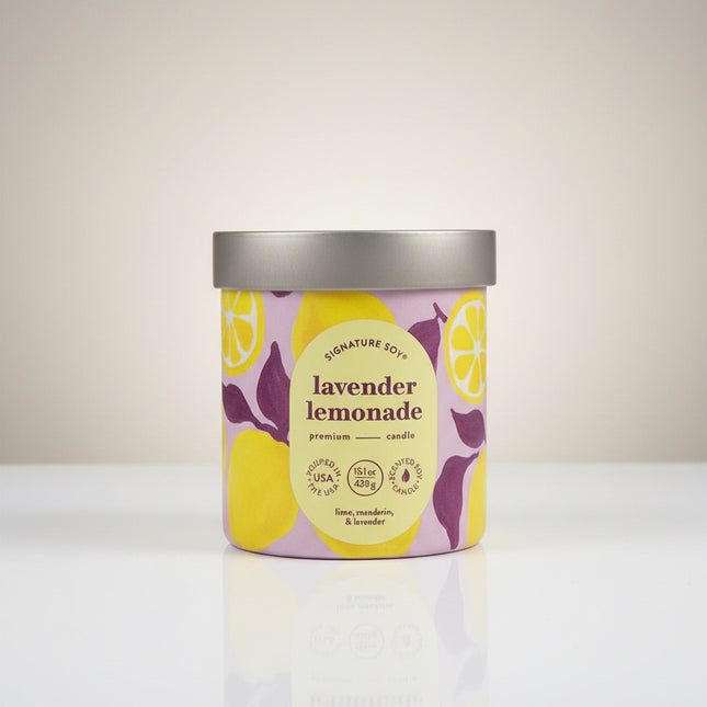 Signature Soy Lidded Lavender Lemonade Scented Candle - 15.1 oz