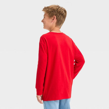 Boys' Chill Chill Chill Long Sleeve Graphic T-Shirt - art class™, New, Red, Size- 6,8