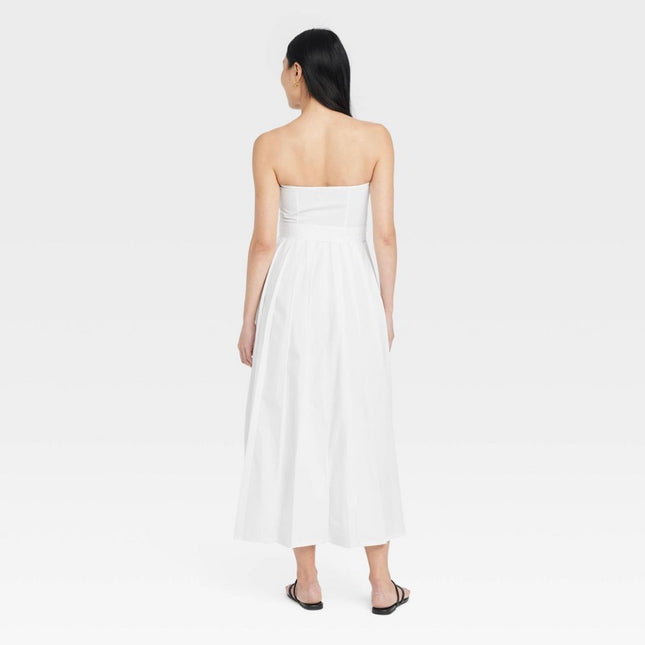 A New Day Women’s Strapless Belted Midi Dress - Size 14 - New Note: Minor marks visible, easily cleanable.