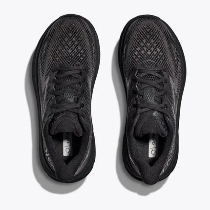 Hoka Men’s Clifton 9 Running Shoes – Black/Black – Size 8.5 – New