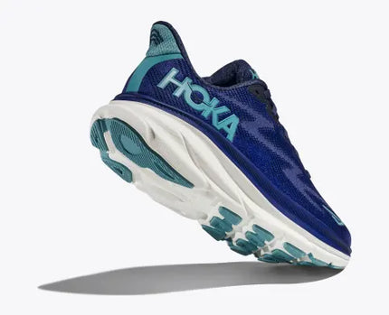 Hoka Clifton 9 Women's Running Shoes - Bellwether Blue/Evening Sky, Size 7.5 (New)