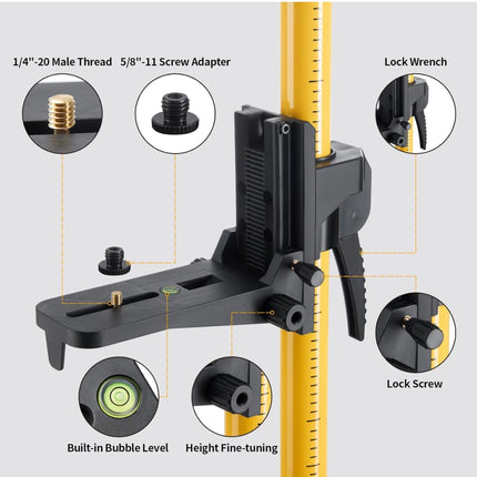 Firecore 12 Ft./3.7M Professional Laser Level Pole with Tripod - New Open Box