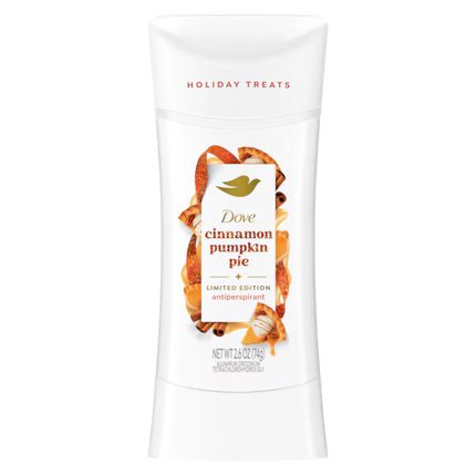 Dove Beauty Limited Edition Fall Holiday Treat Antiperspirant & Deodorant Stick - Cinnamon Pumpkin Pie - 2.6oz EXP. 09/2027