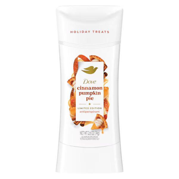 Dove Beauty Limited Edition Fall Holiday Treat Antiperspirant & Deodorant Stick - Cinnamon Pumpkin Pie - 2.6oz EXP. 09/2027