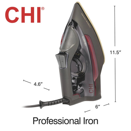 CHI Professional Clothing Iron, Titanium-Infused Ceramic Soleplate, Black, Model 13104 - New