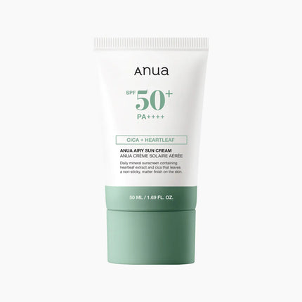 Anua Airy Sun Cream SPF 50+ PA++++ Mineral Sunscreen - 50 ml