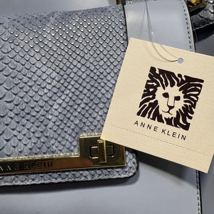 Anne Klein Style Vanity II Gold Crossbody Faux Leather Handbag