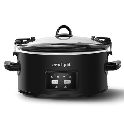 Crock-Pot 6qt Cook & Carry One Touch Programmable Slow Cooker - Matte Black, Open Box