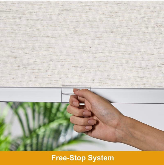 Persilux Window Shades Free-Stop Cordless Light Filtering Roller Shades, 28” W x 72 - Open Box Condition