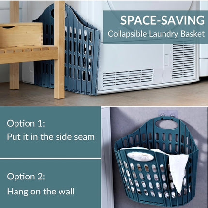 Yarwayer 2-Pack Collapsible Plastic Laundry Hampers - New Open Box